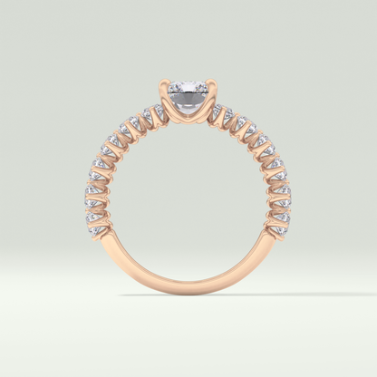 Radiant Pave Lab Grown Diamond Engagement Ring