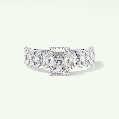 Radiant Pave Lab Grown Diamond Engagement Ring