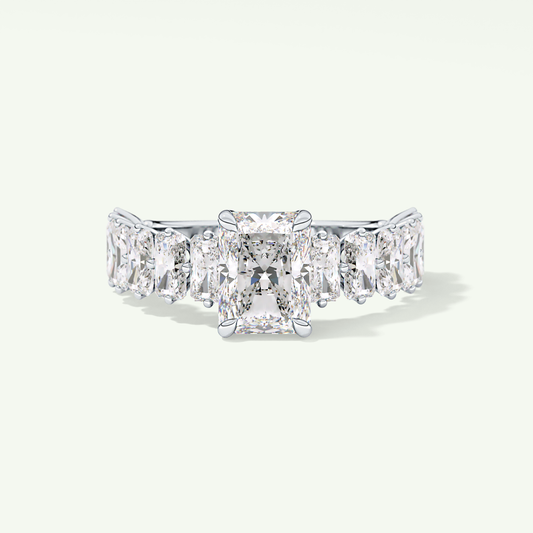 Radiant Pave Lab Grown Diamond Engagement Ring