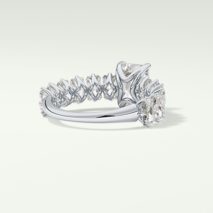 Radiant Pave Lab Grown Diamond Engagement Ring