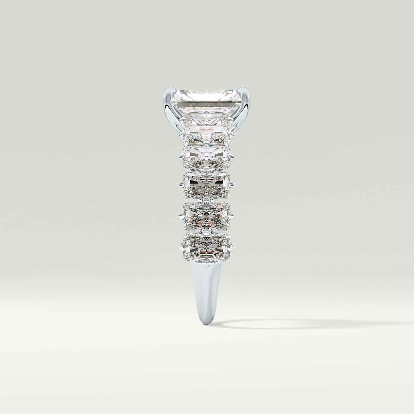 Radiant Pave Lab Grown Diamond Engagement Ring