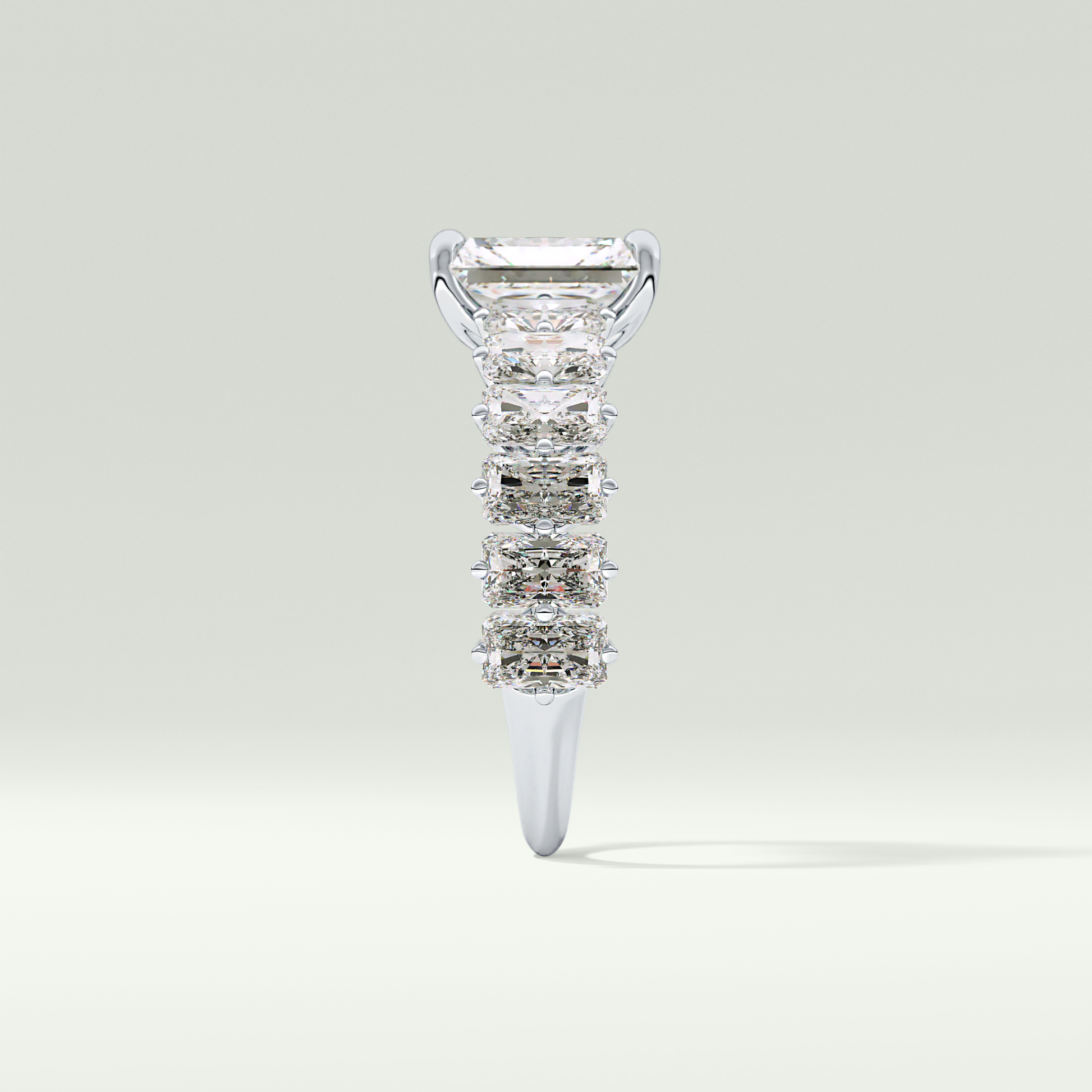 Radiant Pave Lab Grown Diamond Engagement Ring