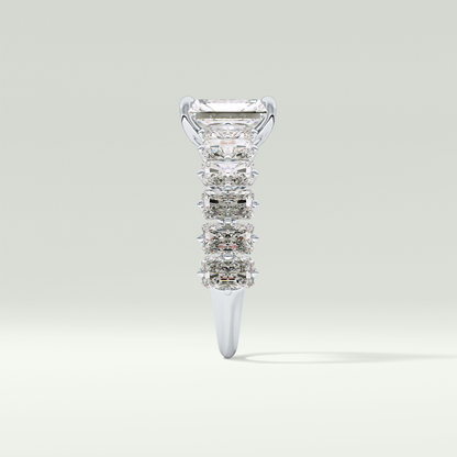 Radiant Pave Lab Grown Diamond Engagement Ring