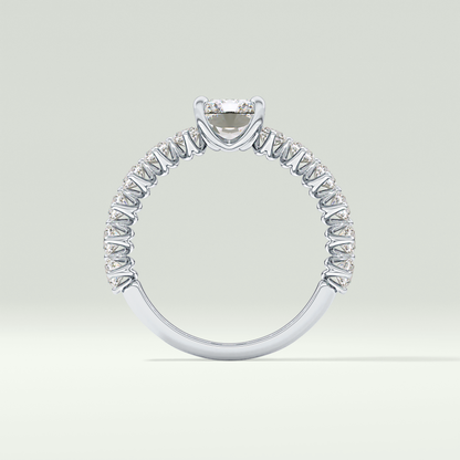 Radiant Pave Lab Grown Diamond Engagement Ring