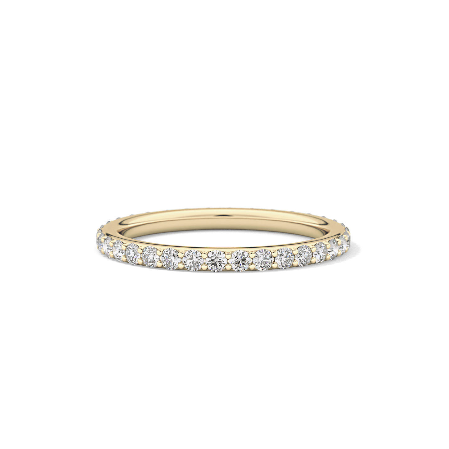 0.74 TCW Round Cut Lab Grown Diamond Wedding Band