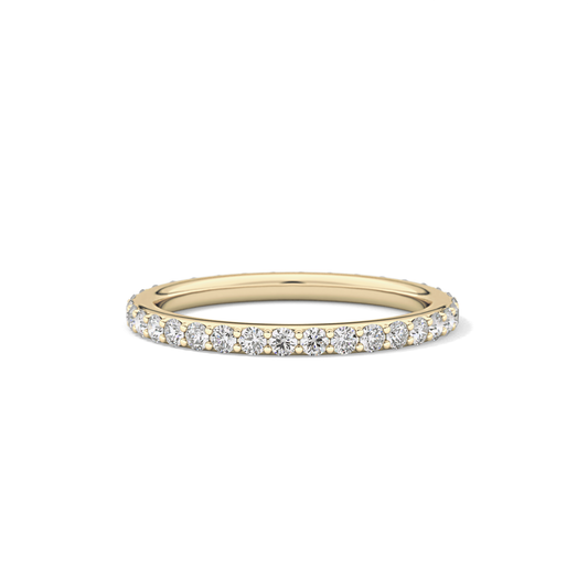 0.74 TCW Round Cut Lab Grown Diamond Wedding Band