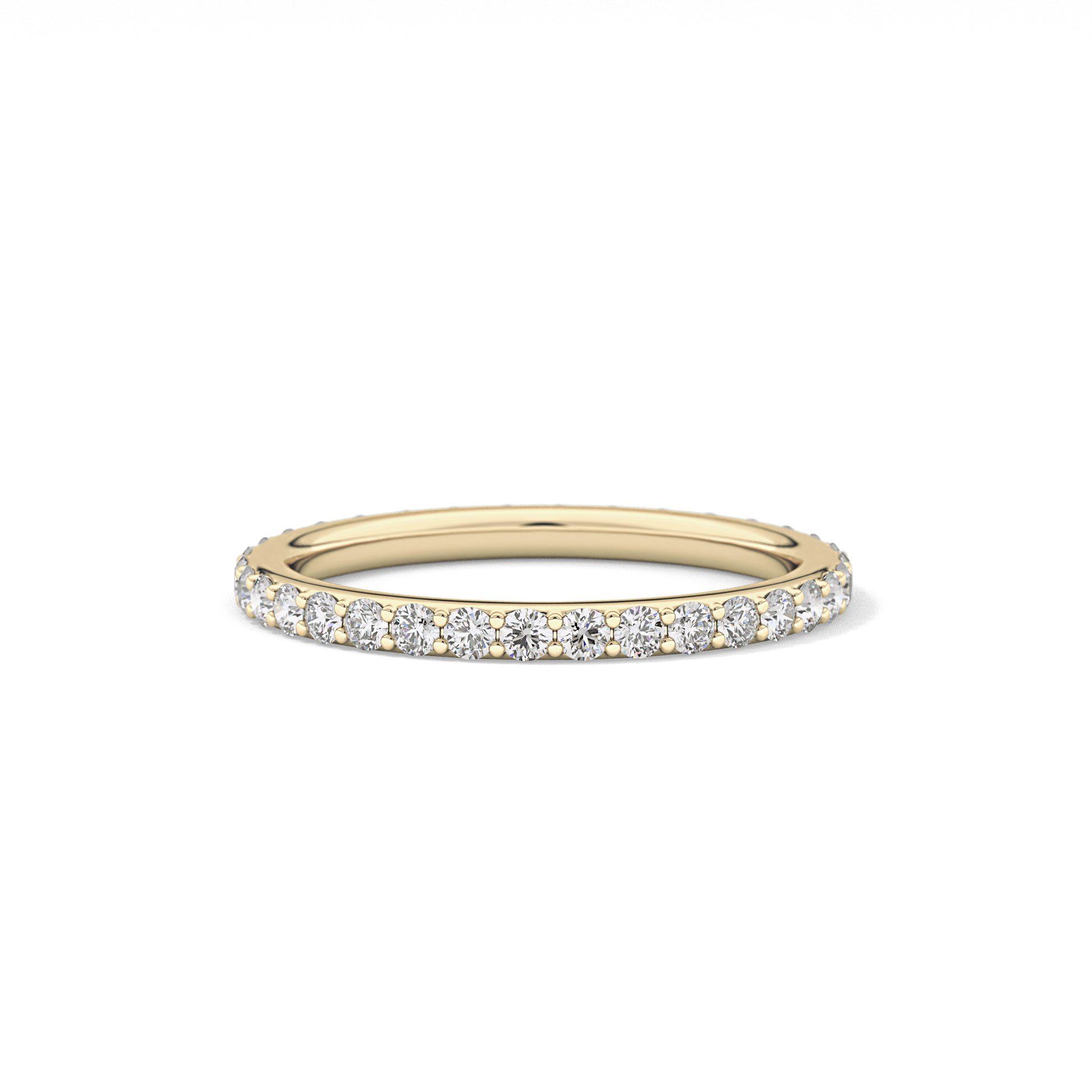 0.74 TCW Round Cut Lab Grown Diamond Wedding Band