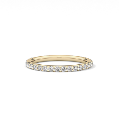 0.74 TCW Round Cut Lab Grown Diamond Wedding Band