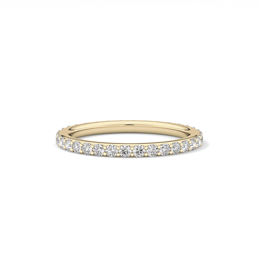 0.74 TCW Round Cut Lab Grown Diamond Wedding Band