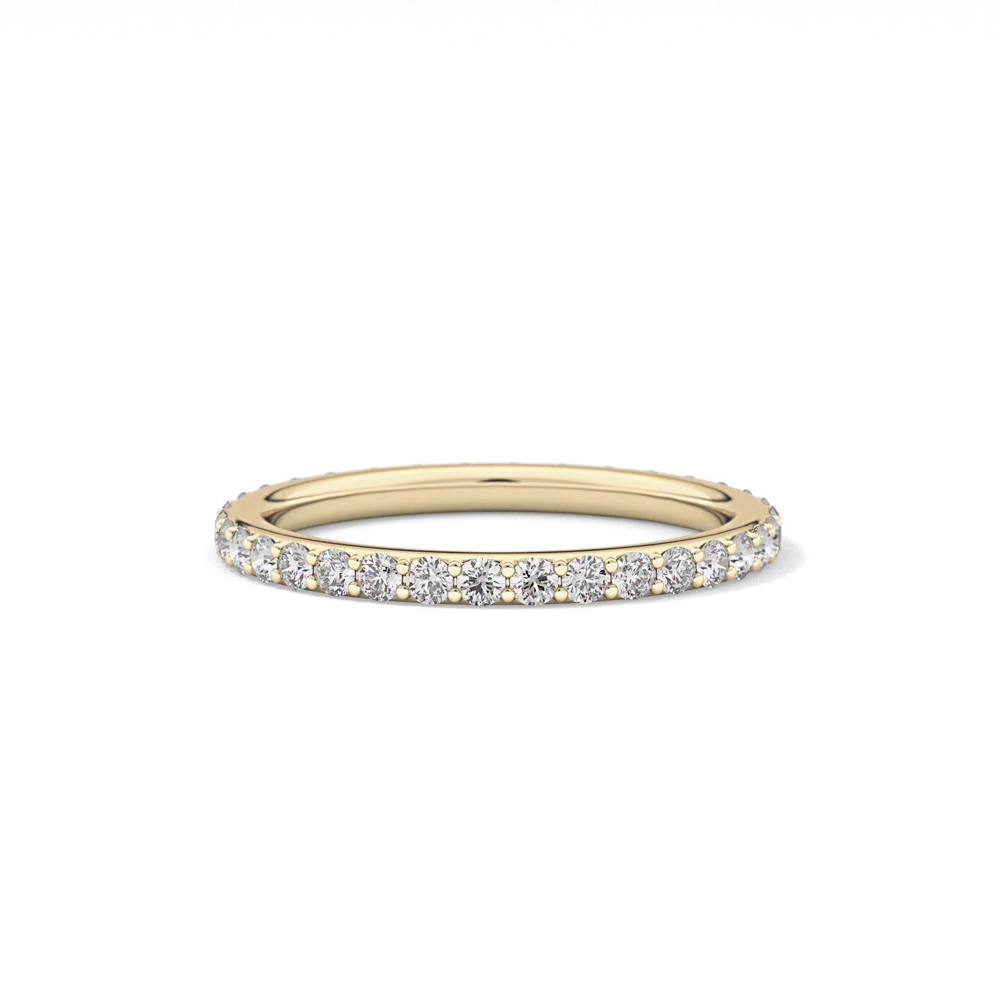 0.74 TCW Round Cut Lab Grown Diamond Wedding Band