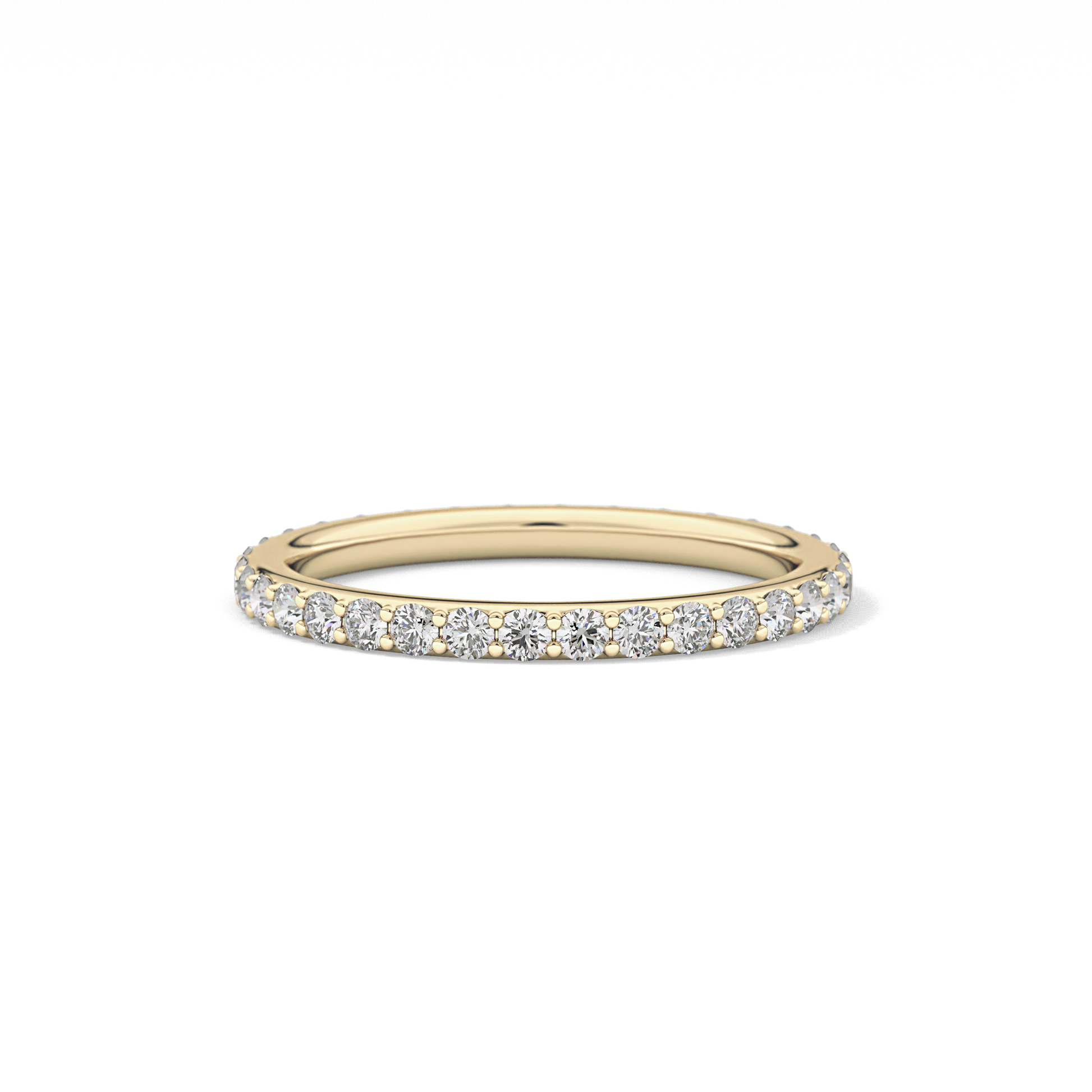 0.74 TCW Round Cut Lab Grown Diamond Wedding Band
