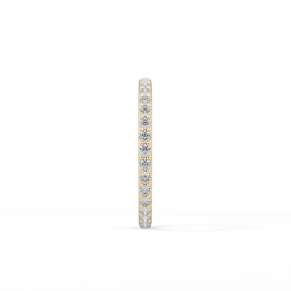 0.74 TCW Round Cut Lab Grown Diamond Wedding Band