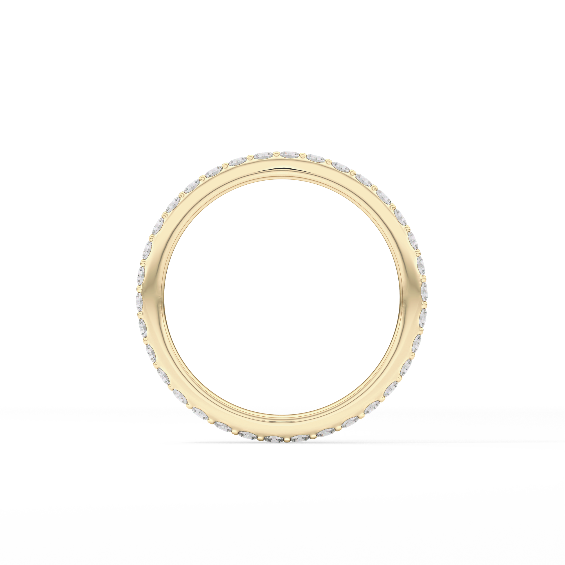 0.74 TCW Round Cut Lab Grown Diamond Wedding Band
