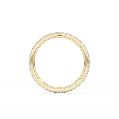 0.74 TCW Round Cut Lab Grown Diamond Wedding Band