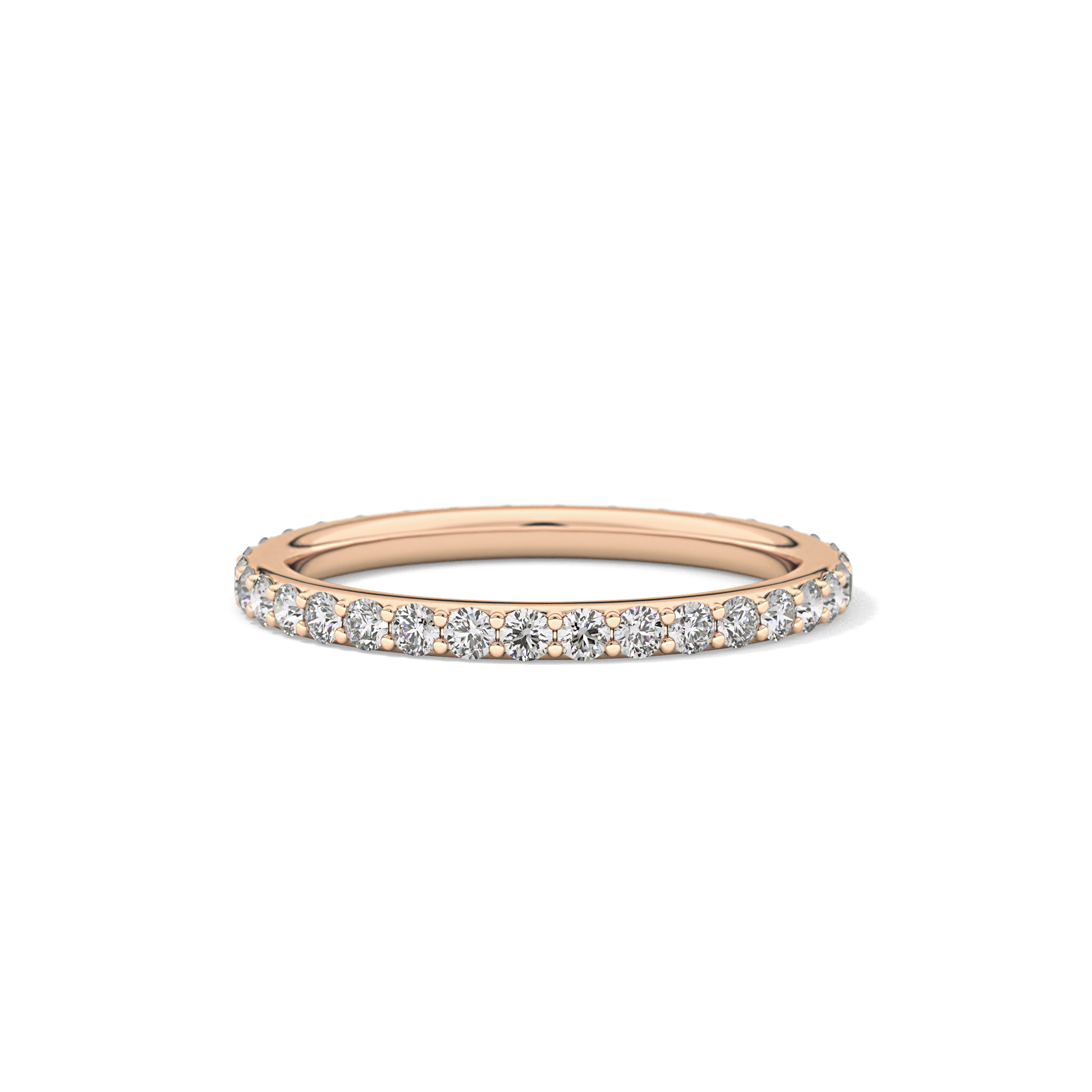 0.74 TCW Round Cut Lab Grown Diamond Wedding Band