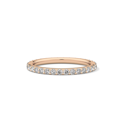 0.74 TCW Round Cut Lab Grown Diamond Wedding Band