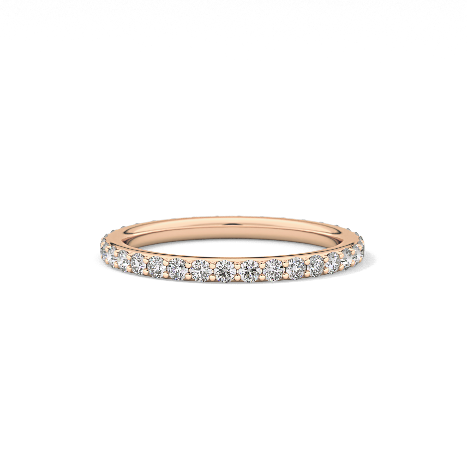 0.74 TCW Round Cut Lab Grown Diamond Wedding Band