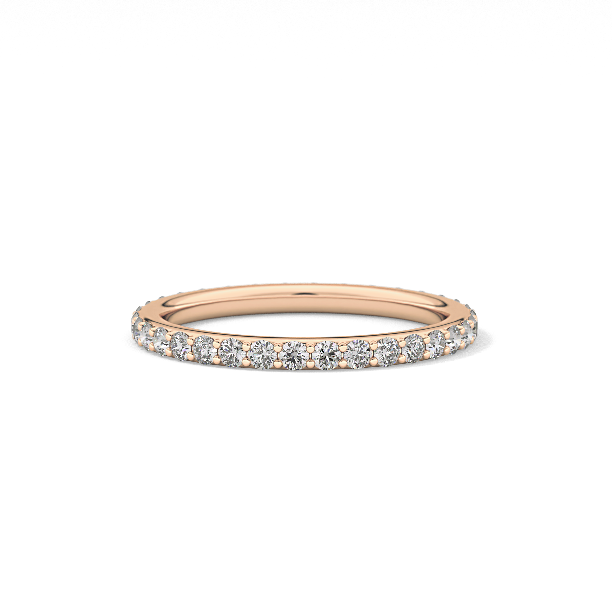 0.74 TCW Round Cut Lab Grown Diamond Wedding Band