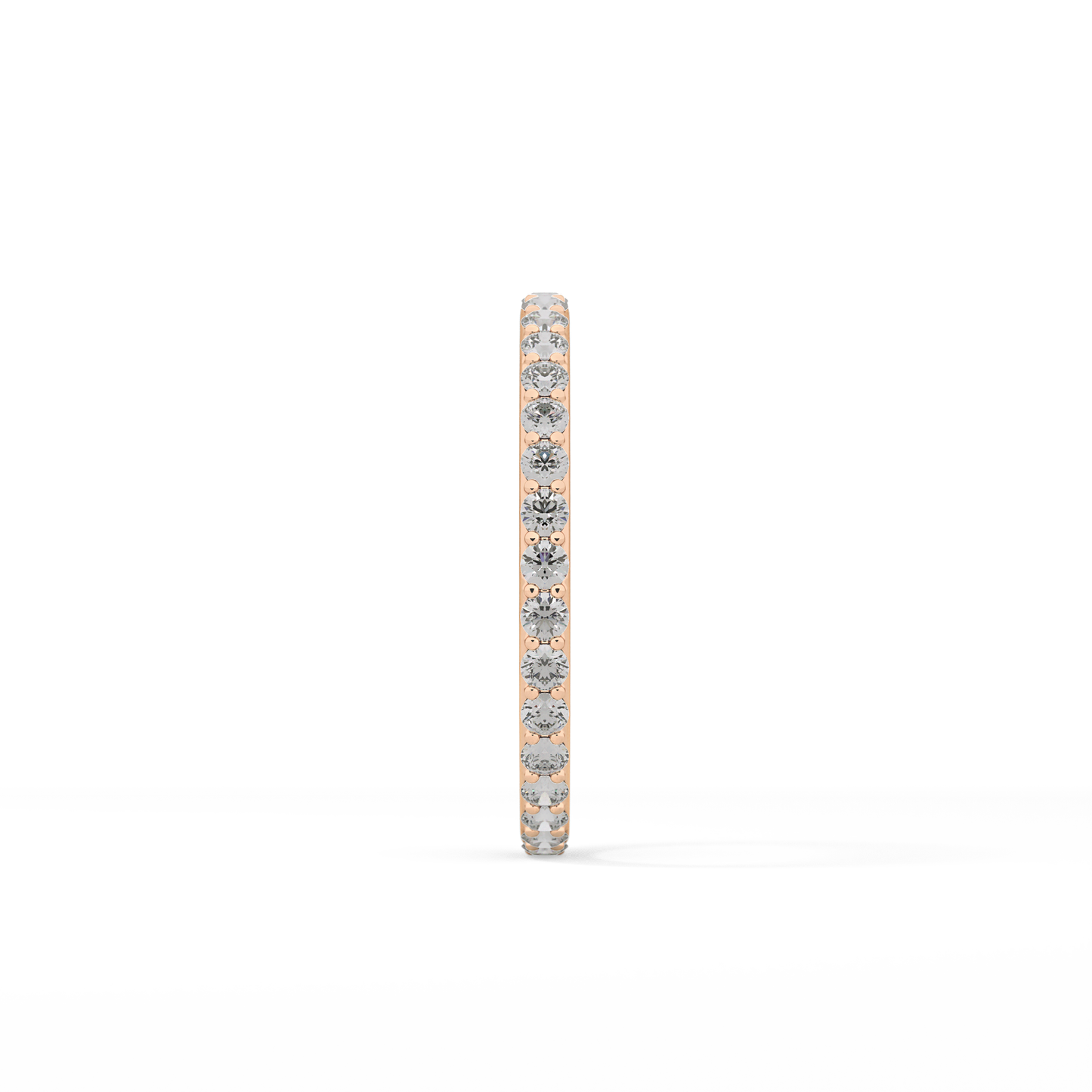 0.74 TCW Round Cut Lab Grown Diamond Wedding Band