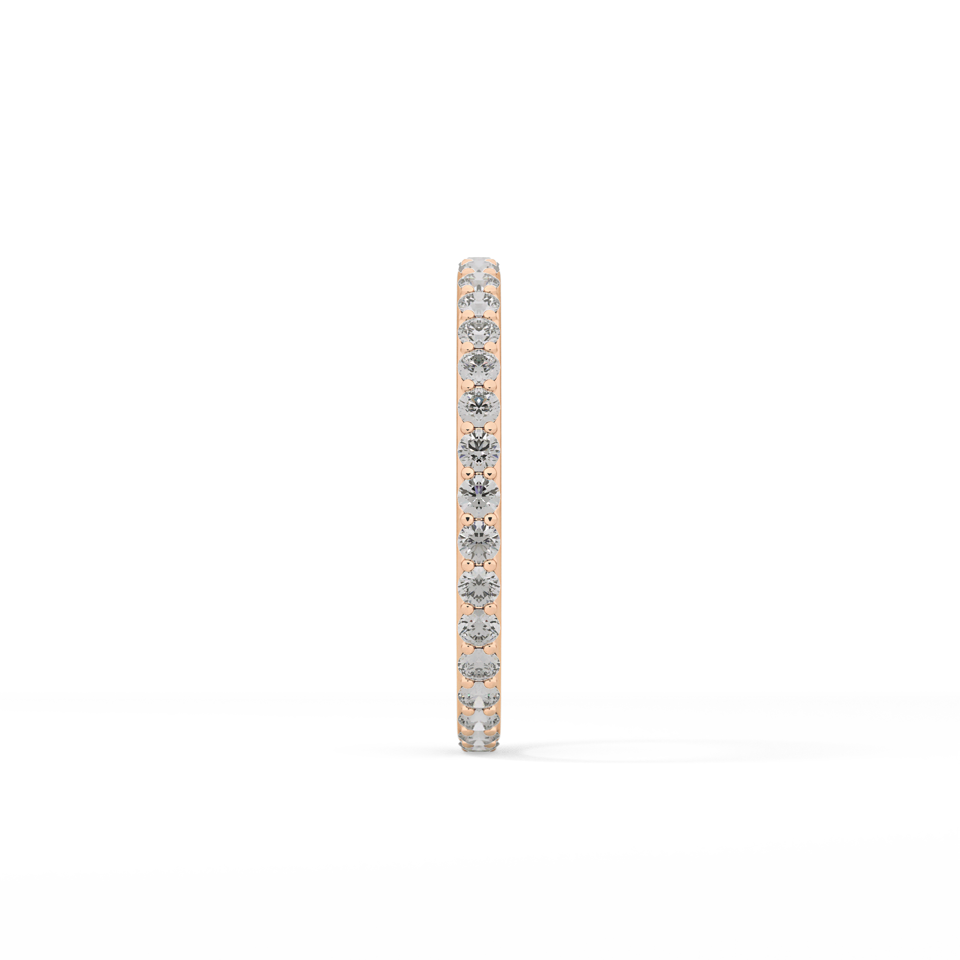 0.74 TCW Round Cut Lab Grown Diamond Wedding Band