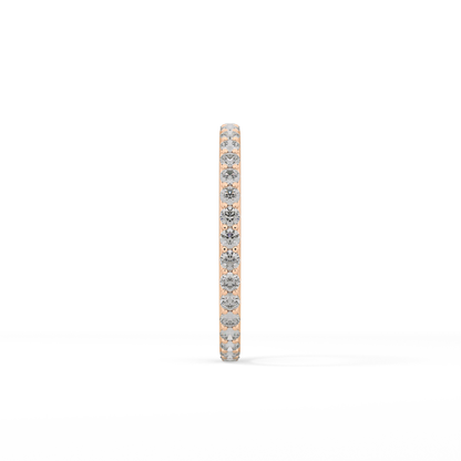 0.74 TCW Round Cut Lab Grown Diamond Wedding Band