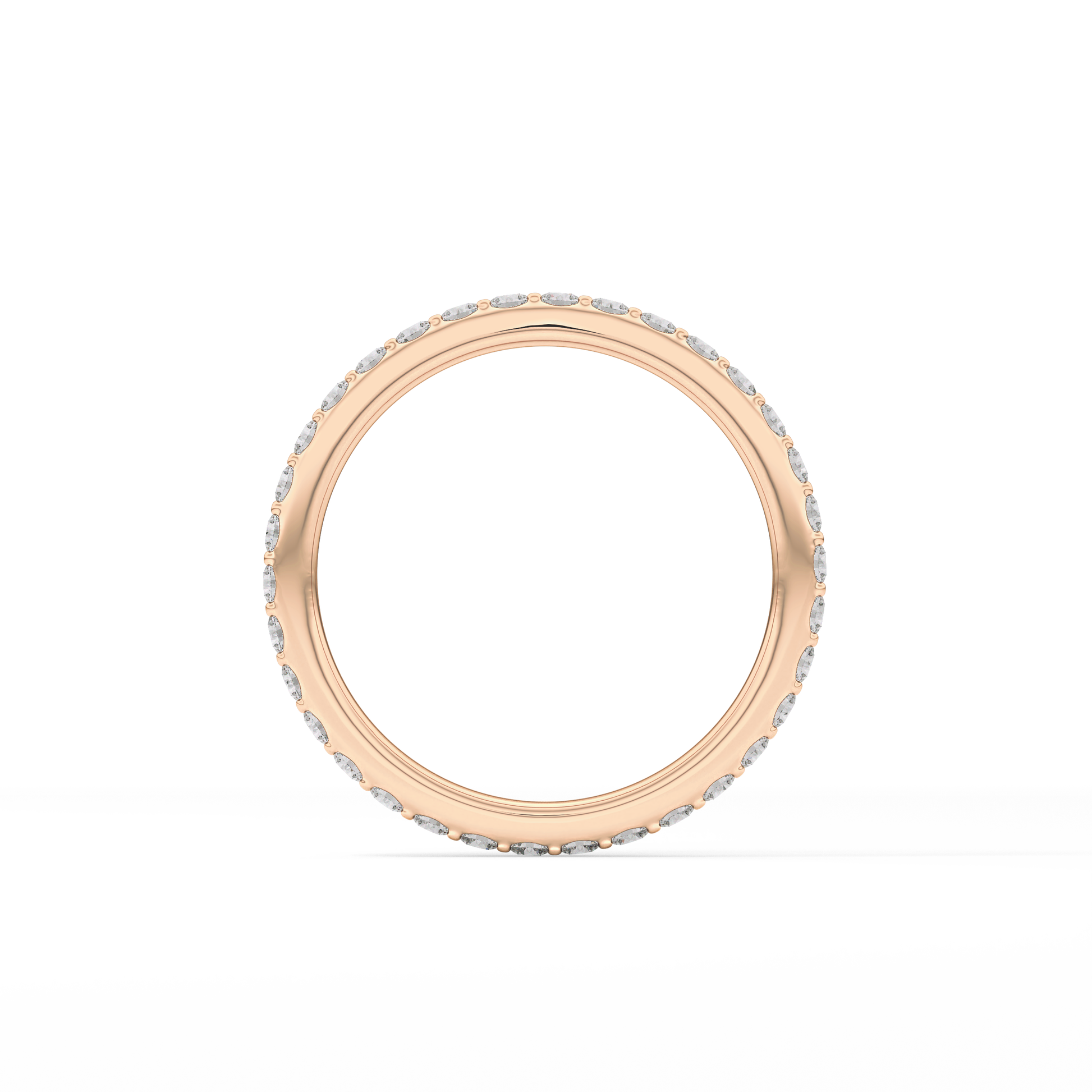 0.74 TCW Round Cut Lab Grown Diamond Wedding Band