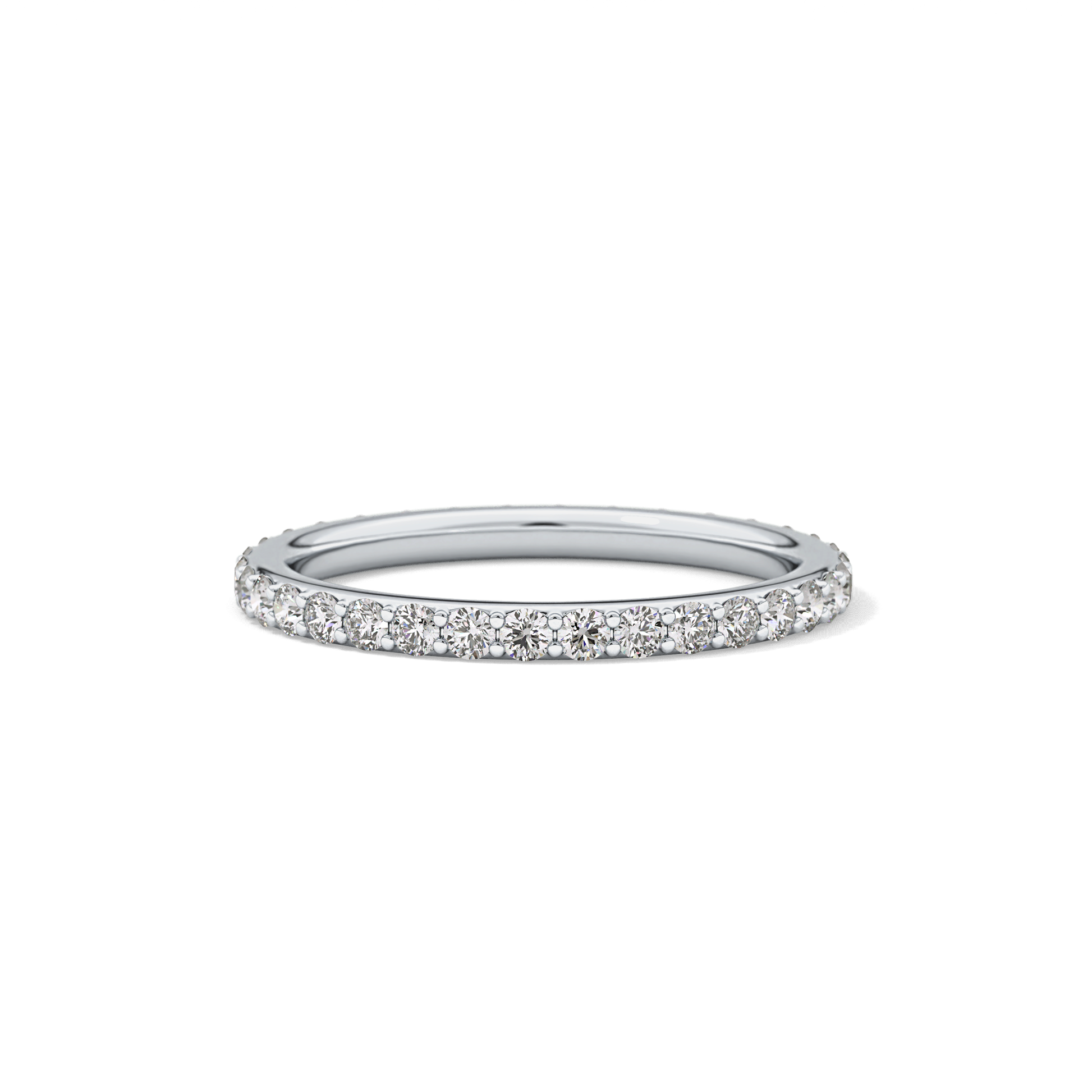 0.74 TCW Round Cut Lab Grown Diamond Wedding Band