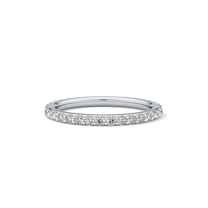 0.74 TCW Round Cut Lab Grown Diamond Wedding Band