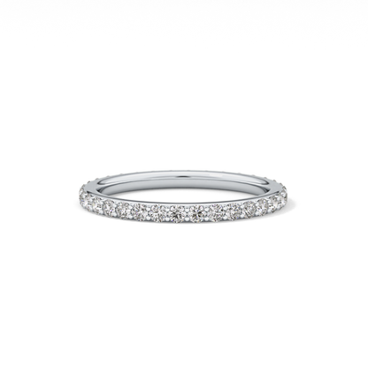 0.74 TCW Round Cut Lab Grown Diamond Wedding Band