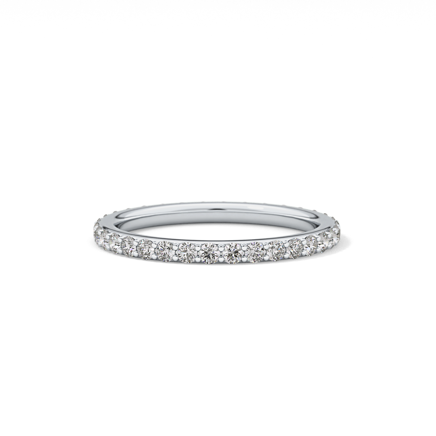 0.74 TCW Round Cut Lab Grown Diamond Wedding Band