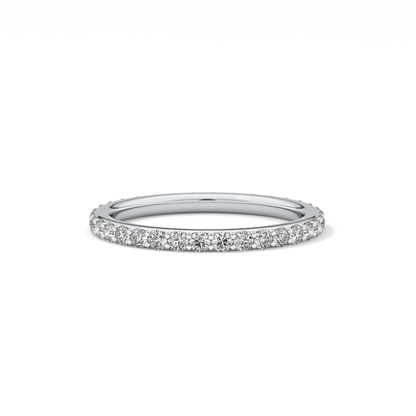 0.74 TCW Round Cut Lab Grown Diamond Wedding Band