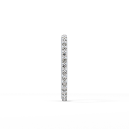 0.74 TCW Round Cut Lab Grown Diamond Wedding Band