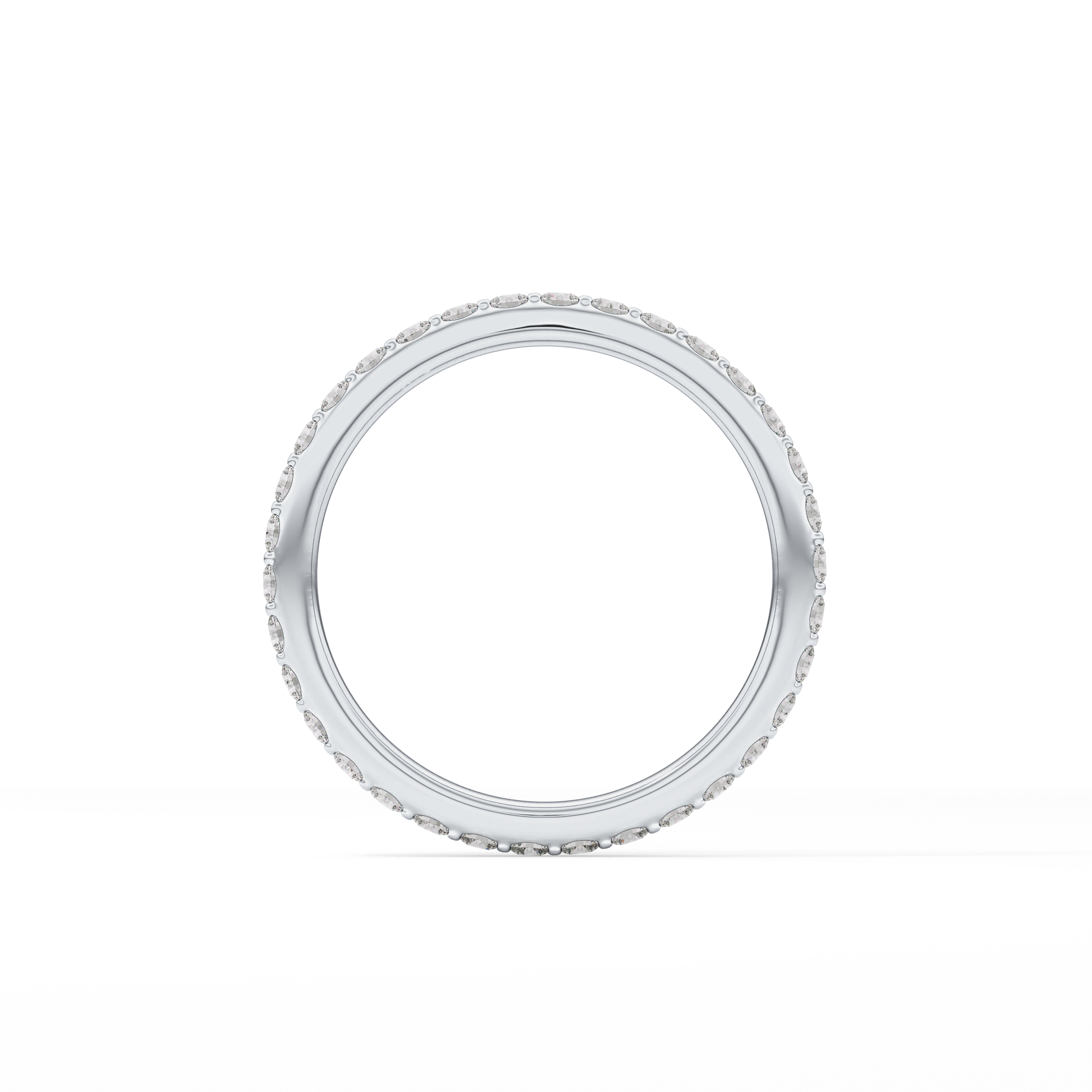 0.74 TCW Round Cut Lab Grown Diamond Wedding Band