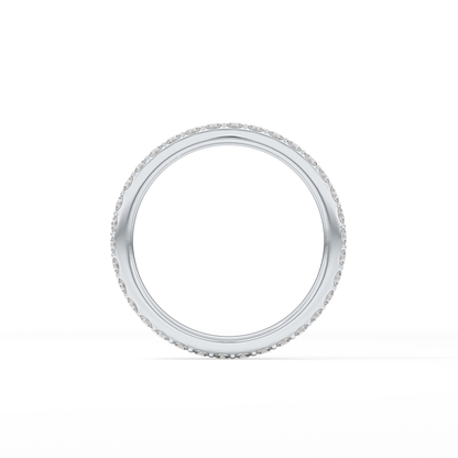0.74 TCW Round Cut Lab Grown Diamond Wedding Band