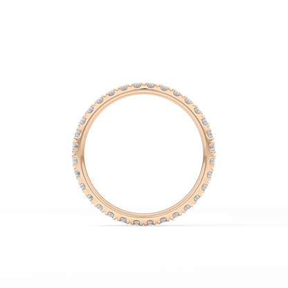 0.74 TCW Round Lab Grown Diamond Wedding Band