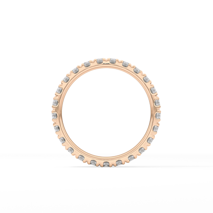0.84 TCW Round Lab Grown Diamond Wedding Band