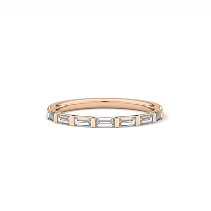 0.54 TCW Baguette Lab Grown Diamond Wedding Band
