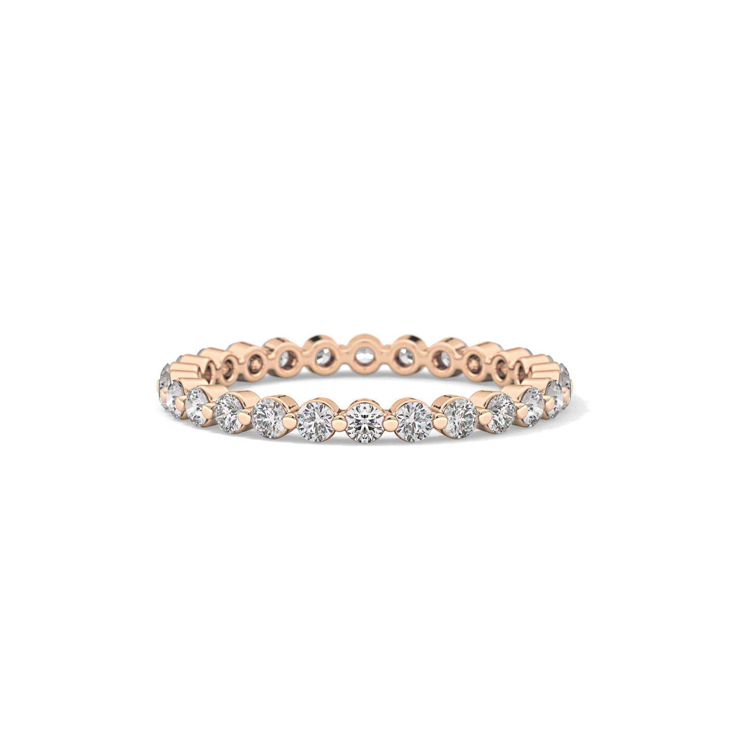 0.69 TCW Round Lab Grown Diamond Wedding Band