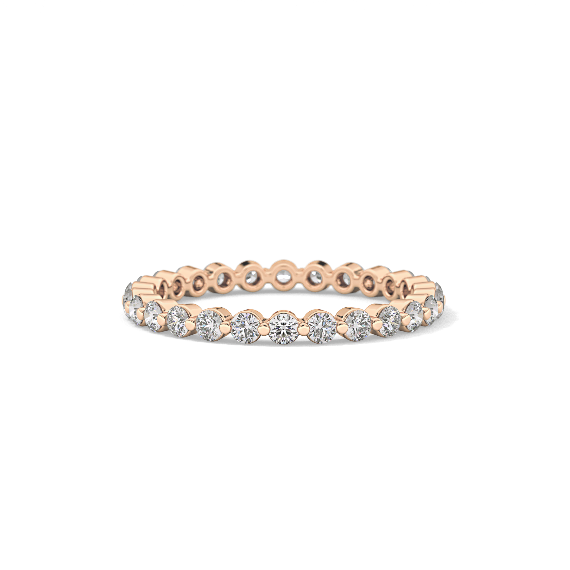 0.69 TCW Round Lab Grown Diamond Wedding Band