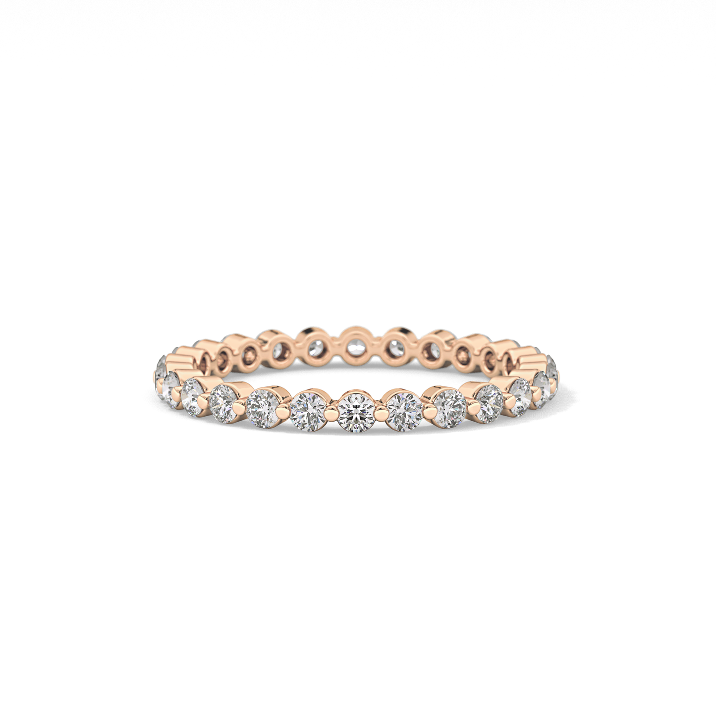 0.69 TCW Round Lab Grown Diamond Wedding Band