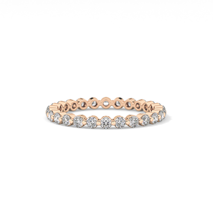 0.69 TCW Round Lab Grown Diamond Wedding Band
