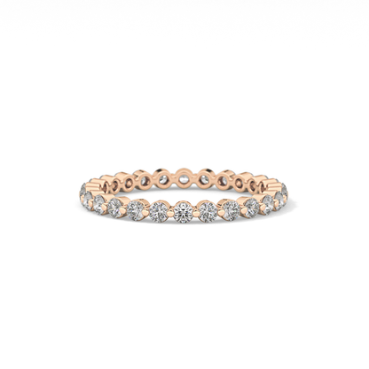 0.69 TCW Round Lab Grown Diamond Wedding Band
