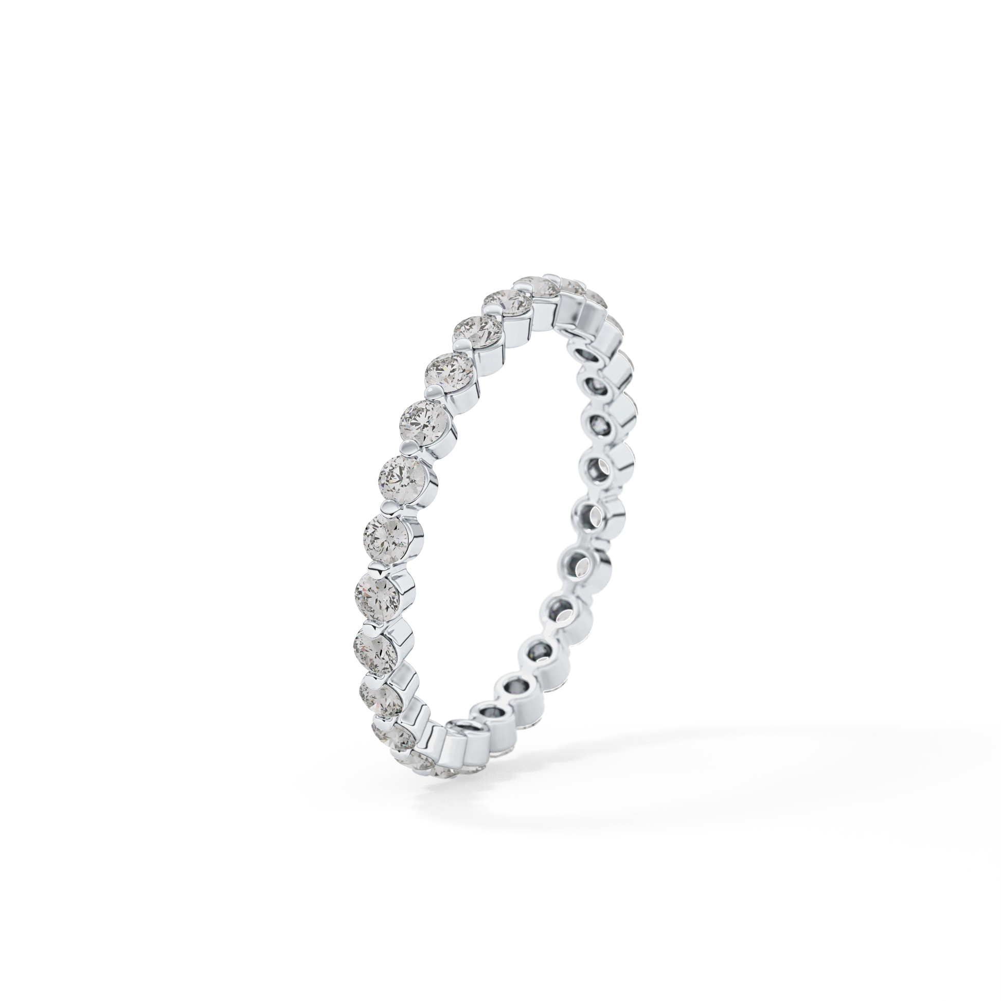 0.69 TCW Round Lab Grown Diamond Wedding Band
