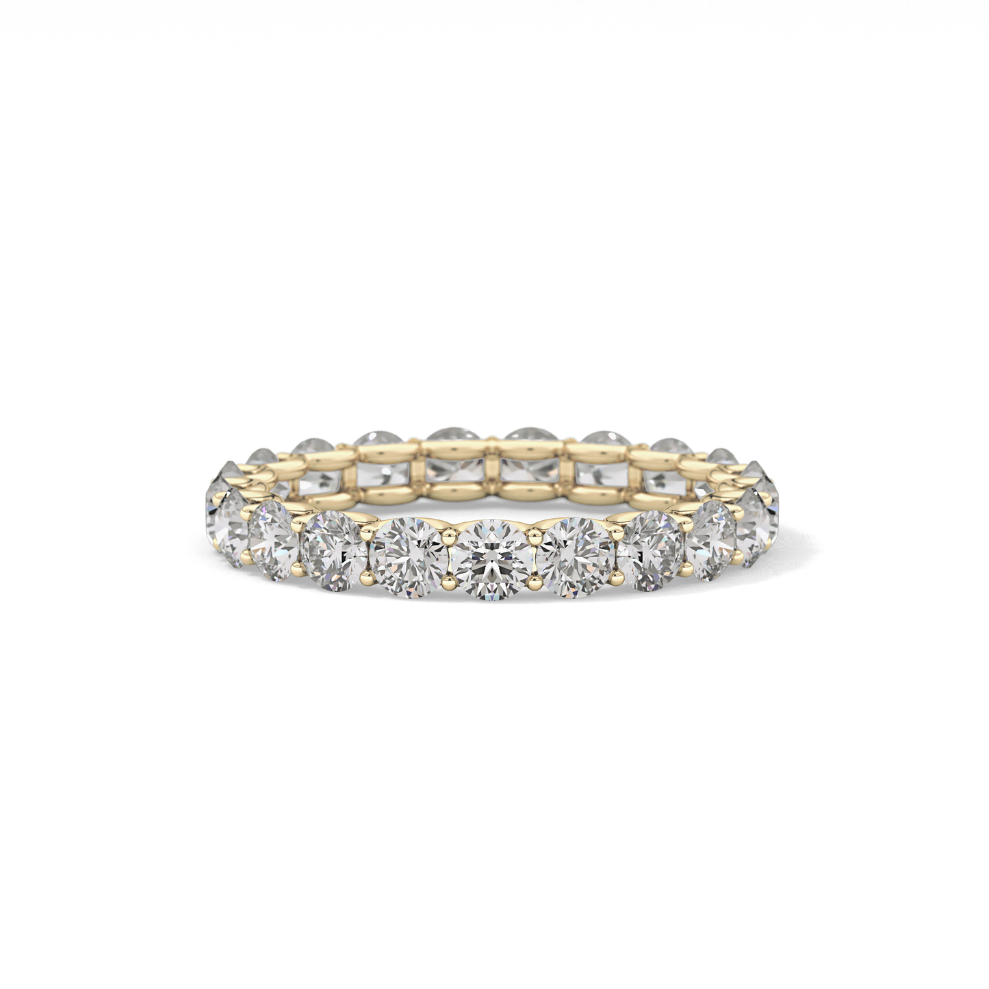 2.1 TCW Round Lab Grown Diamond Wedding Band
