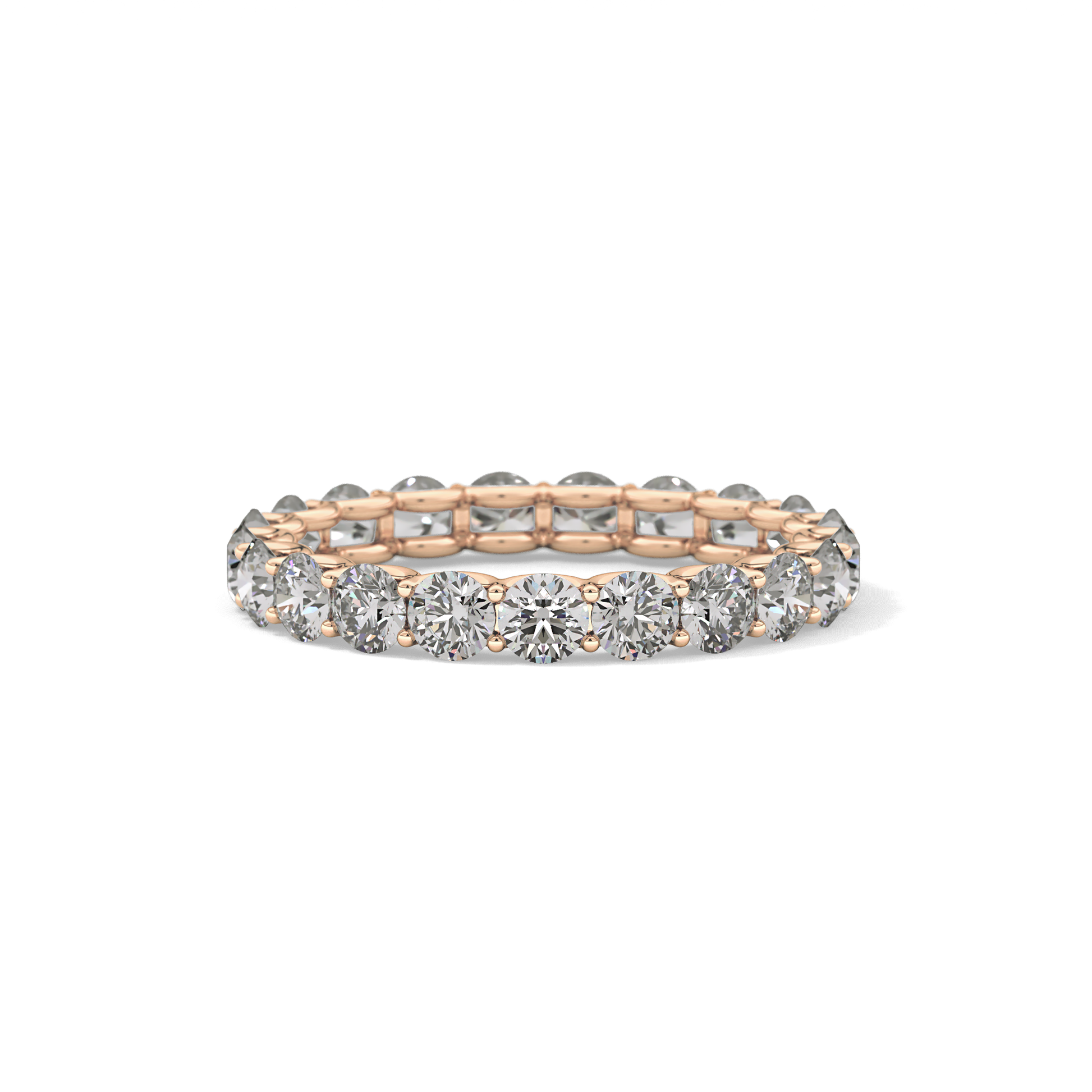 2.1 TCW Round Lab Grown Diamond Wedding Band
