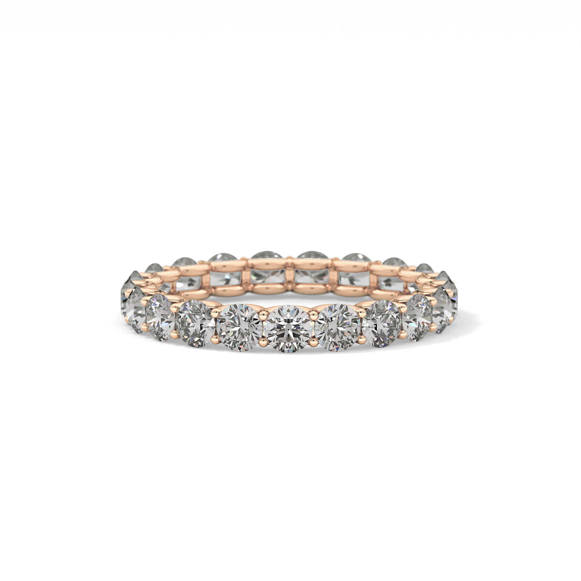2.1 TCW Round Lab Grown Diamond Wedding Band