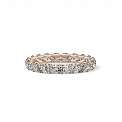 2.1 TCW Round Lab Grown Diamond Wedding Band