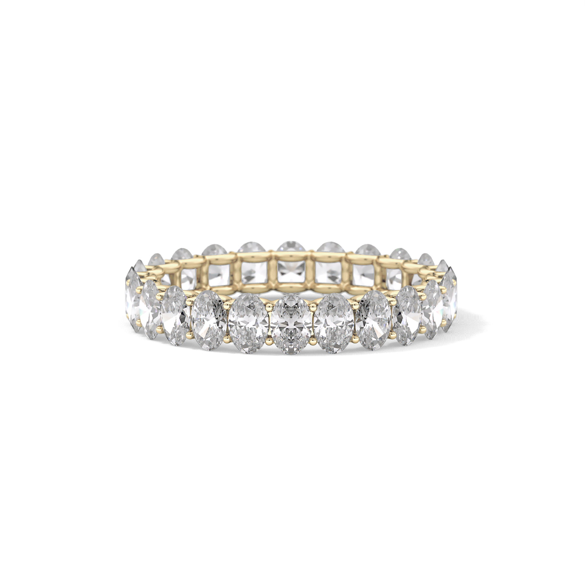3.15 TCW Oval Lab Grown Diamond Wedding Band