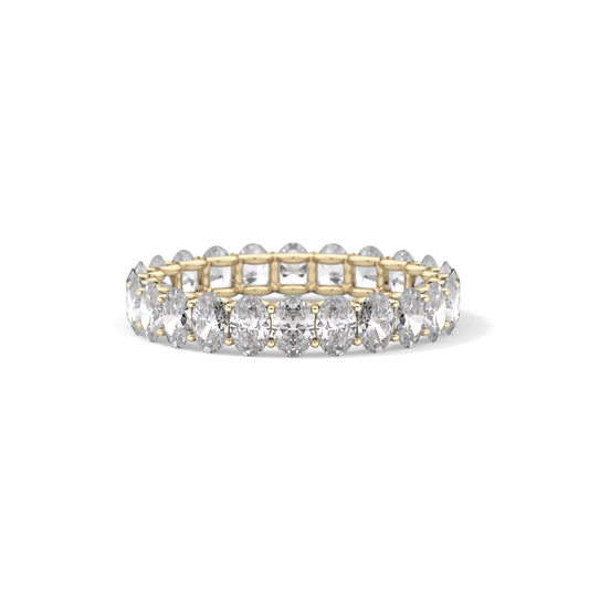 3.15 TCW Oval Lab Grown Diamond Wedding Band