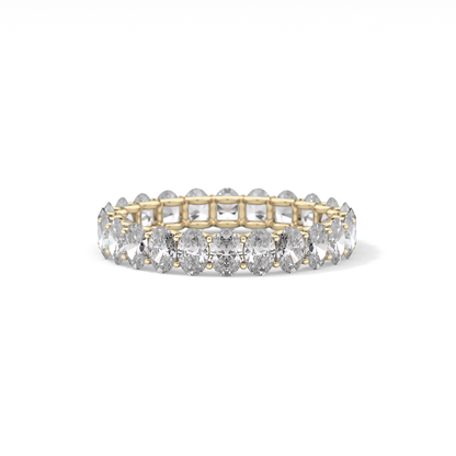 3.15 TCW Oval Lab Grown Diamond Wedding Band